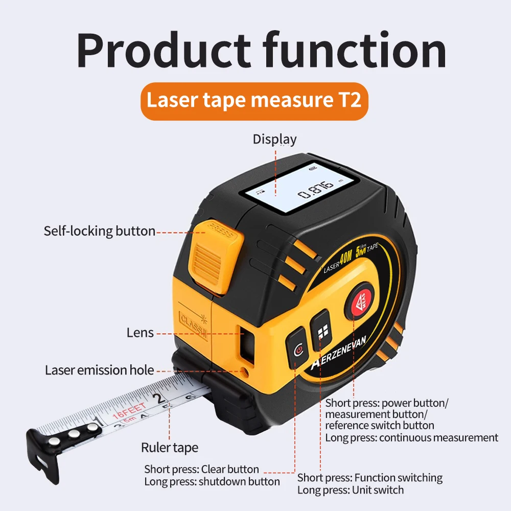 Fita Métrica a Laser de 80m, F - Industrial Laser Rangefinder avaliação e preço