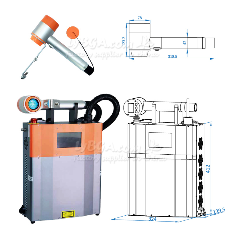 LY-LCG100A 100W Máquina de lim - Industrial Laser Rust Removal Machine avaliação e preço